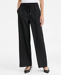 I.n.c. International Concepts Women's Striped Drawstring Twill Pants, Macy's Exclusive
