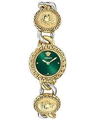 Versace Women's Swiss La Greca Stud Icon Two-Tone Link Bracelet Watch 28mm