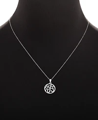 Giani Bernini Cubic Zirconia Filigree Initial J Monogram 18" Pendant Necklace in Sterling Silver, Macy's Exclusive