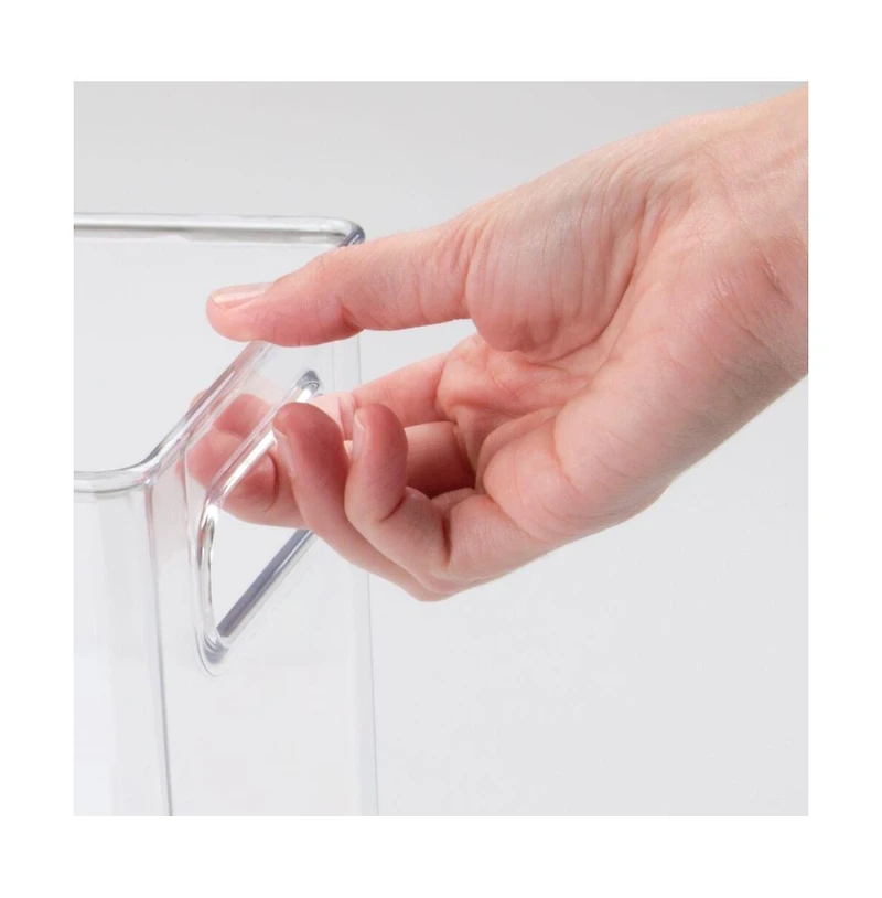 iDesign Cube Storage Bin with Handles for Pantry, Set of 2, Clear, Made in Usa