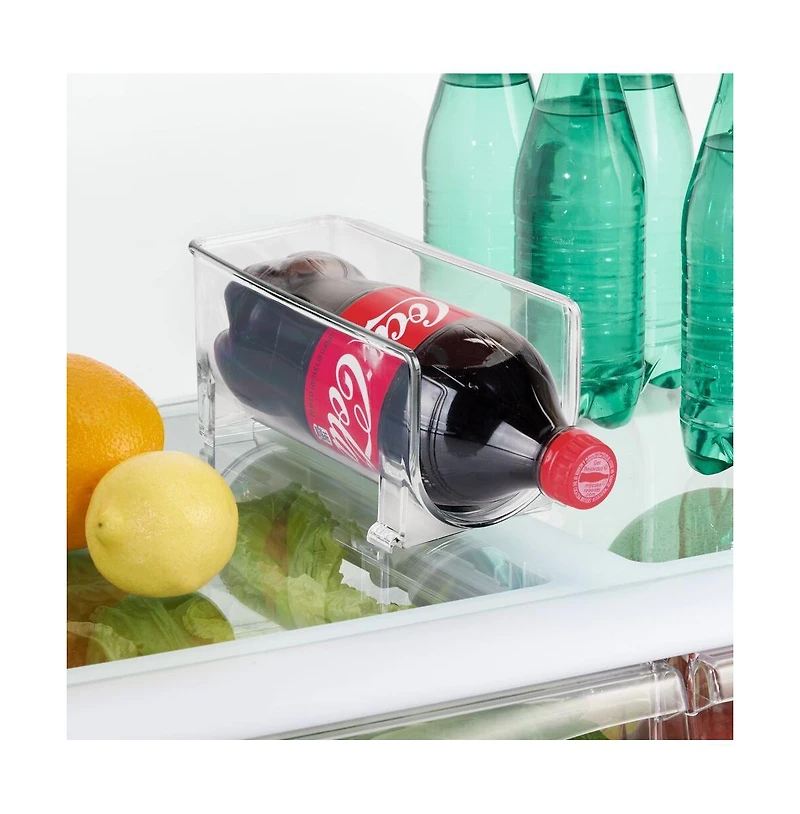 iDesign Stackable Holder for Water or Wine Bottles, Set of 4, Clear, Made in Usa