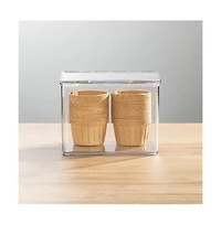 mDesign Plastic Kitchen Pantry/Fridge Storage Organizer, Hinge Lid - 8 Pack