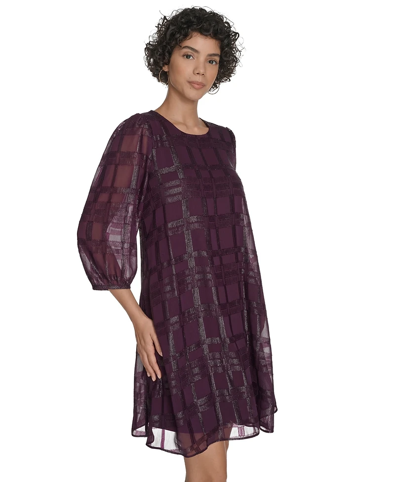 Calvin Klein Petite Clip Chiffon Shift Dress