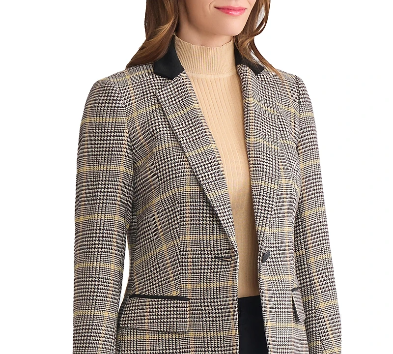 Jones New York Women's One-Button Notch Collar Jacket