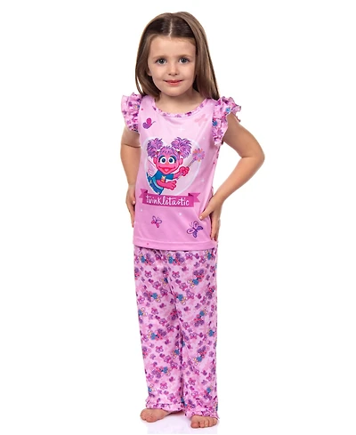 Sesame Street Toddler Girls Abby Cadabby Ruffle 2-Piece Pajama Set Sleepwear