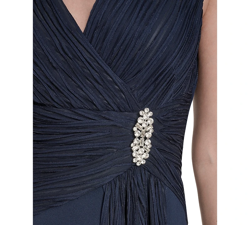 Jessica Howard Petite Sleeveless V-neck Dress