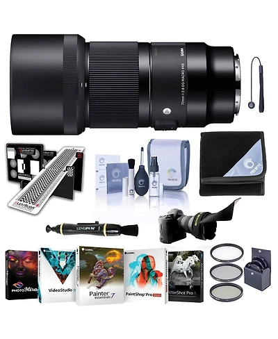Sigma 70mm f/2.8 Dg Art Macro Lens for L Mount, Bundle with ProOptic 49mm Filter Kit, SpyderLensCal Calibration Aid, Software Kit, Flex Lens Shade, Le