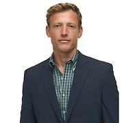 B by Brooks Brothers Men's Classic-Fit Navy Stretch Wool Blend Blazer