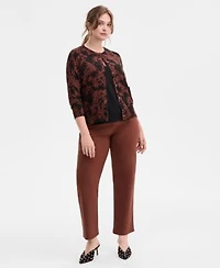 I.N.C. International Concepts Plus Size Ara Animal Print Cardigan Mid Rise Pull On Straight Leg Pants Macys Exclusive