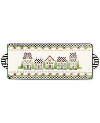 MacKenzie-Childs Holly Village Ceramic Rectangular Platter