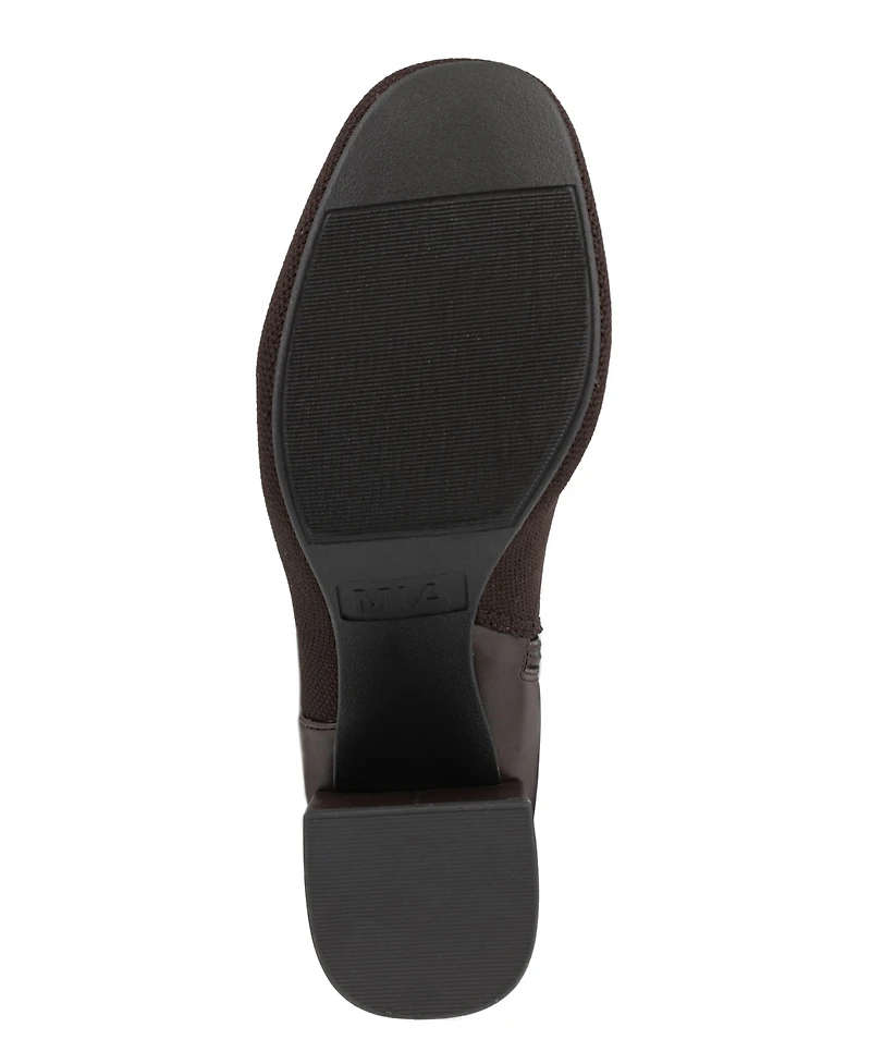 Mia Women's Bettina Block Heel Tall Contrast Dress Boots