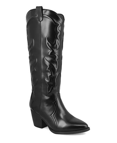 Mia Women's Spenser Pointed Toe Western Style Tall Boots