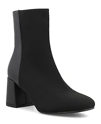 Mia Women's Bronwen Chic Contrast Block Heel Dress Booties