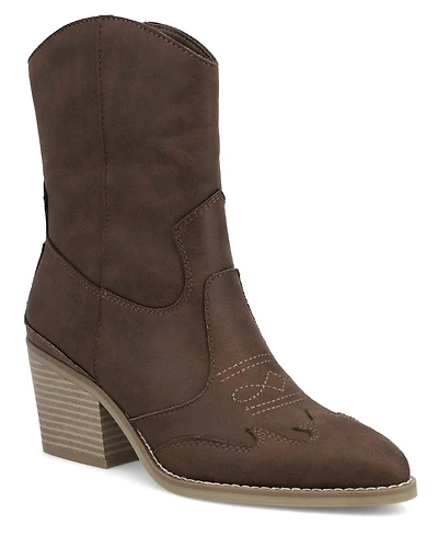 Mia Women's Clorinda Pointed Toe Western Style Boots