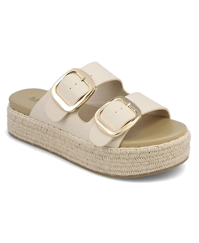 Mia Women's Shai Double Buckle Slip-On Slide Sandals