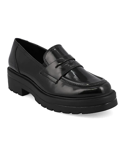 Mia Women's Yoani Round Toe Lug Sole Loafers
