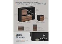 Songmics Home Cube Storage Organizer with 6 Compartments and 4 Fabric Drawers, Snow White
