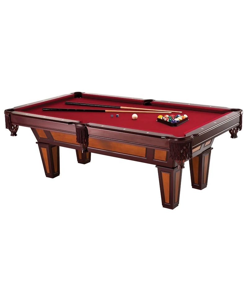 Slickblue Pool Table with Wool Felt Top and Classic Fringe Drop Pockets for Game Room
