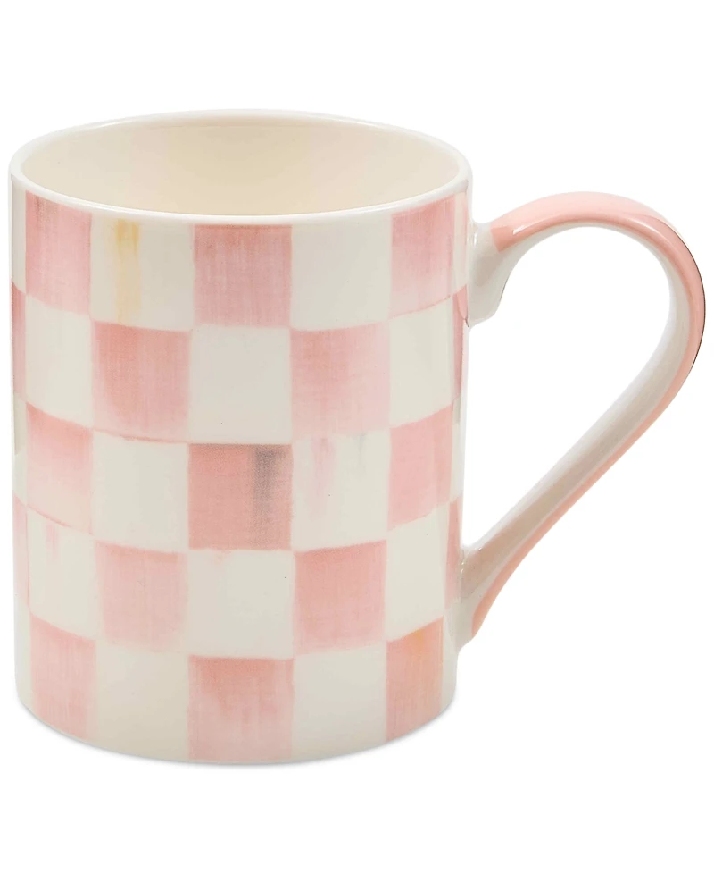 MacKenzie-Childs Rosy Check Porcelain Mug