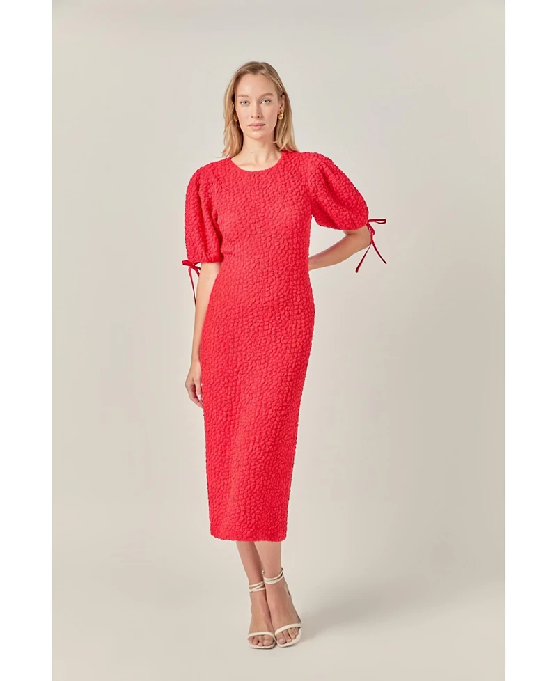 English Factory Women's Smocked Midi Dress