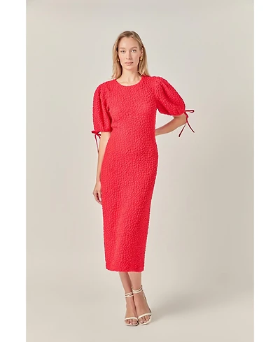 English Factory Women's Smocked Midi Dress