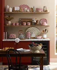 MacKenzie-Childs Cherry Check Breakfast Bowls, Set of 4