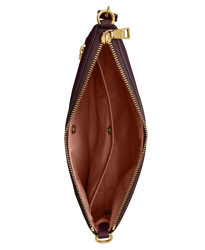 Coach Legacy Small Refined Pebble Leather Zip Top Crossbody
