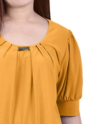 Ny Collection Petite Short Sleeve Balloon Top