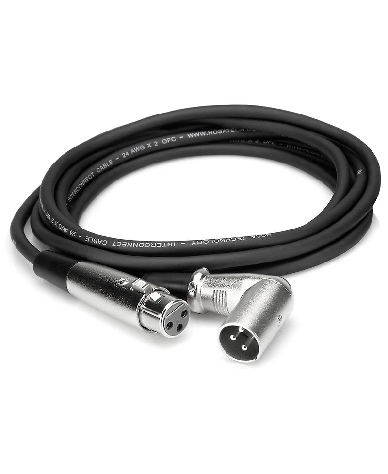 Hosa Technology Hosa Xrr-110 Balanced Interconnect, XLR3F to Right-angle XLR3M, 10 ft