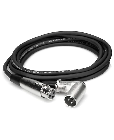 Hosa Technology Hosa Xrr-110 Balanced Interconnect, XLR3F to Right-angle XLR3M, 10 ft