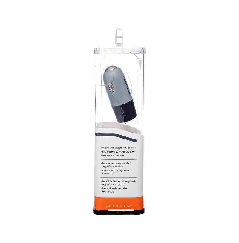 Ventev 20W Ultrafast Usb C Universal Car Charger-Gray