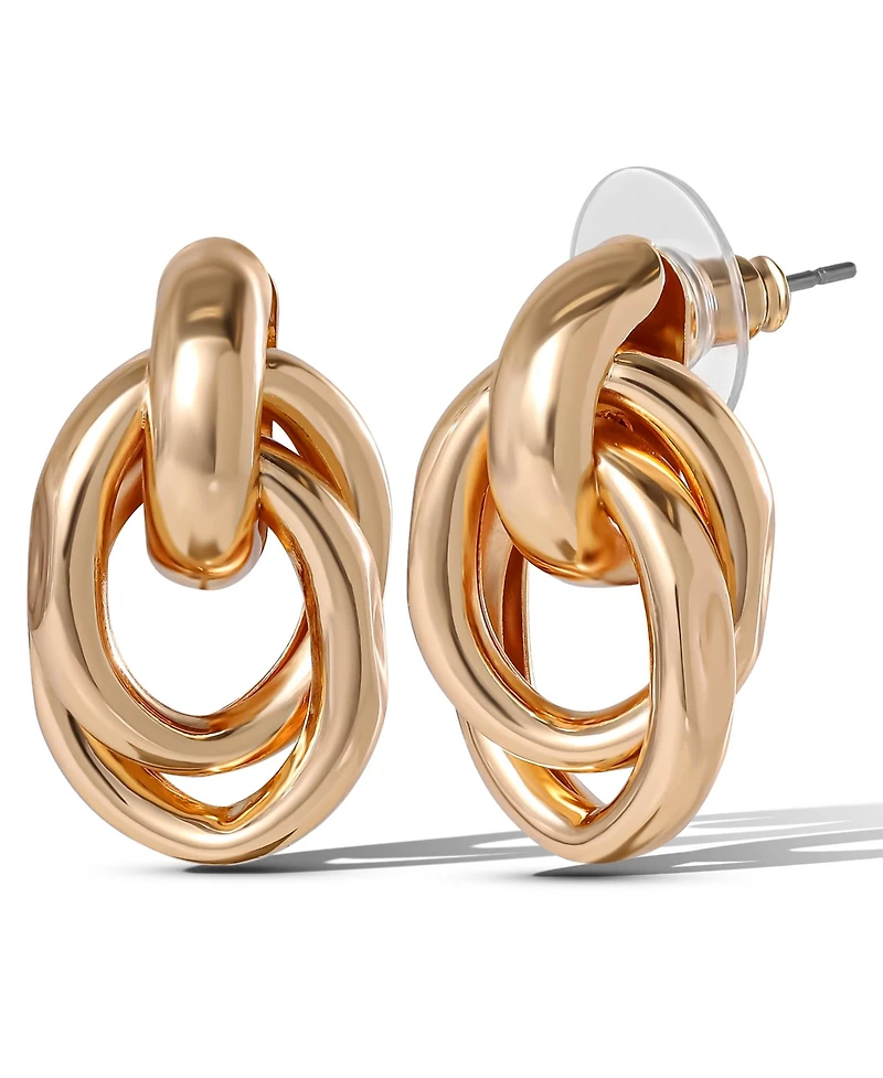Jessica Simpson Heart Circle Stud Earring Set
