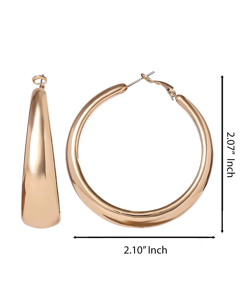 Jessica Simpson Polished Chunky Gold-Tone Hoop Earrings