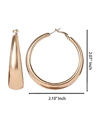 Jessica Simpson Polished Chunky Gold-Tone Hoop Earrings