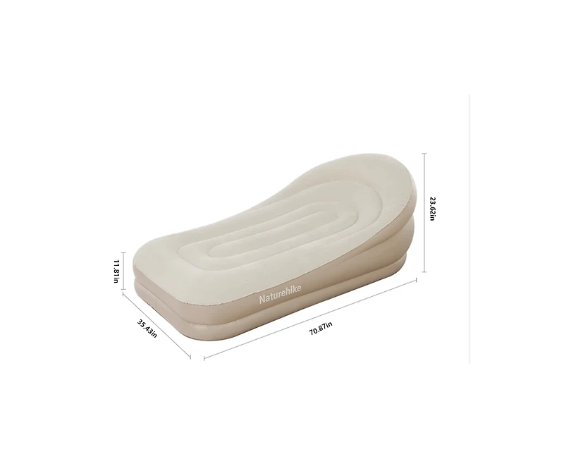 Naturehike Self Inflatable Sofa with pillow,Ergonomic,Skin Friendly,Fast Inflation,Portable Blow Up Sofa Chair for Camping Tent Home Use