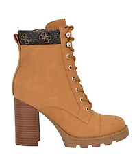 Guess Women's Nellsan High Block Heel Hiker Booties