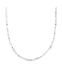 The Lovery White Topaz Bead Necklace 14K Gold