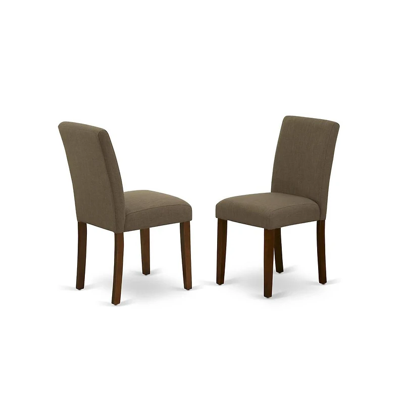 East West Furniture 5 Piece Wood Dining Table Set Consists of 1 Drop Leaves Kitchen Table and 4 Coffee Linen Fabric Kitchen Chairs with High Back