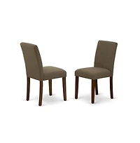 East West Furniture 5 Piece Wood Dining Table Set Consists of 1 Drop Leaves Kitchen Table and 4 Coffee Linen Fabric Kitchen Chairs with High Back