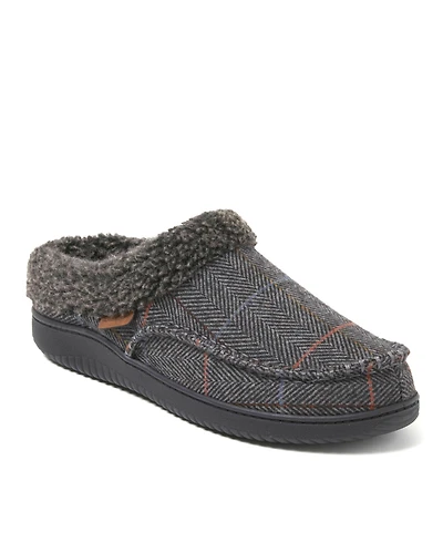 Dearfoams Men's Marshall Microsuede Moccasin Toe Clog House Shoe Slipper