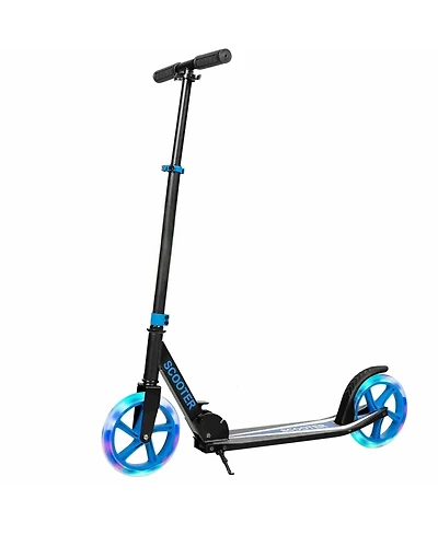 Akiudex Folding Kick Scooter with Led Light-Up Wheels