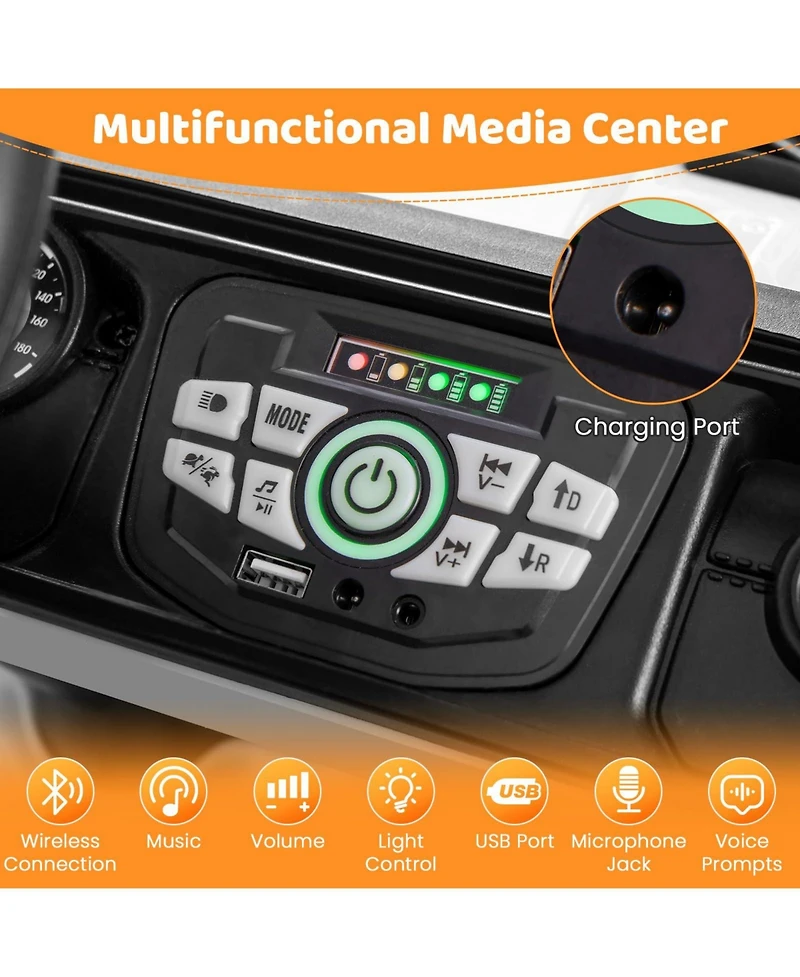 Akiudex 12V Kids Ride-On Truck with Remote Control and Usb Port