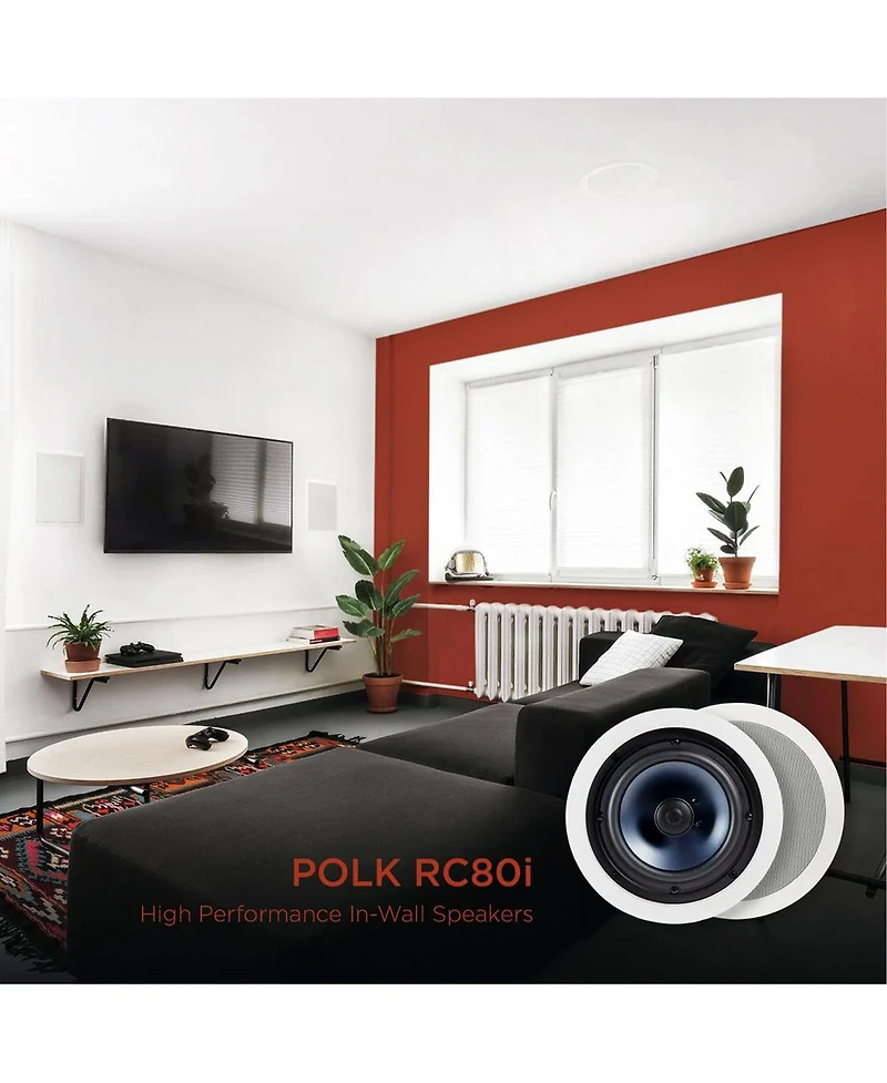 Polk Audio RC80I 2 Way In Ceiling Speakers