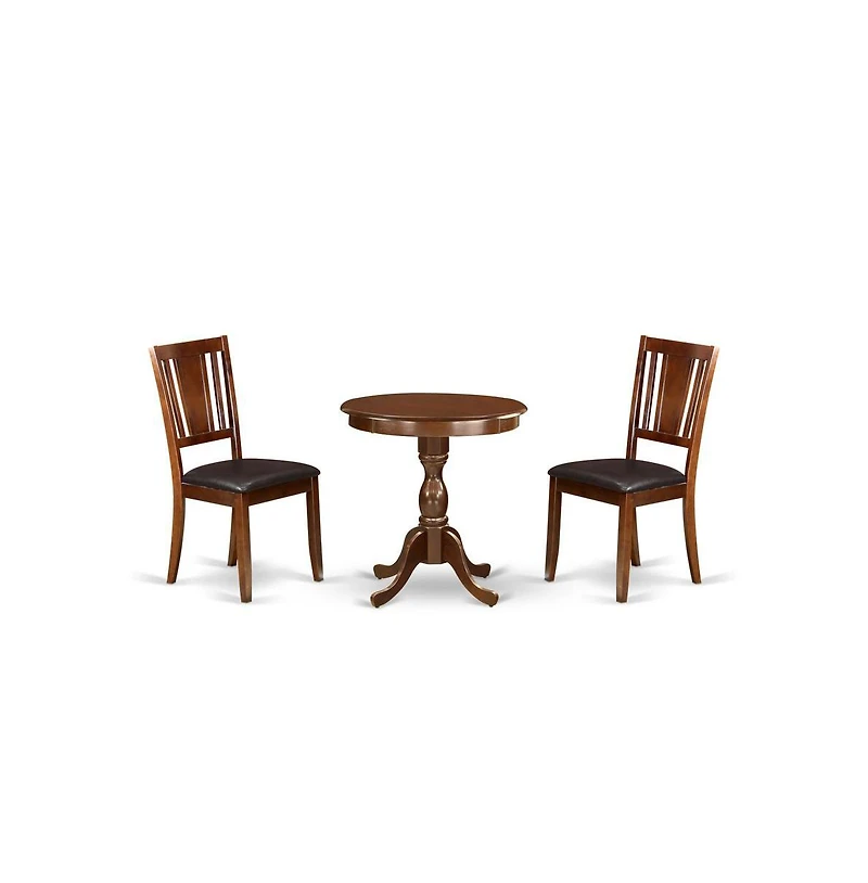 East West Furniture 3-Pc Modern Dining Room Set