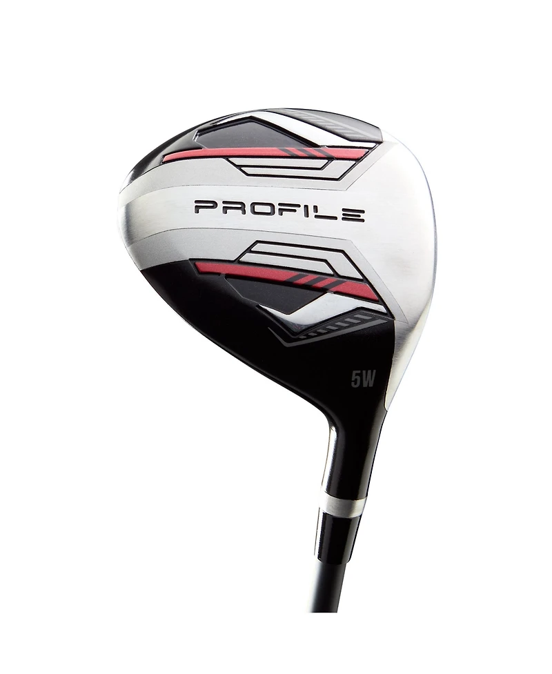 Wilson Profile Senior 11 Piece Mens Right Hand Golf Complete Set - Cart Bag - Standard / Regular / Red/Grey/Black