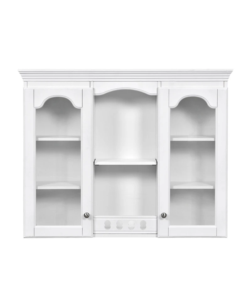 Casainc Wall Mounted Medicine Cabinet with 2 Glass Doors, Over Sink Storage with Ample Space