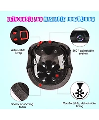 Gyroshoes Color Gradient Adjustable Bike Helmet with Knee and Elbow Pads