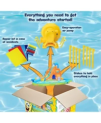 Sunny & Fun SpongeBob Slide ‘N Spray Inflatable Water Slide with Climbing Wall, Splash Down Pool & More