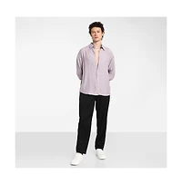 Campus Sutra Men's Lilac Breezy Wrinked Shirt