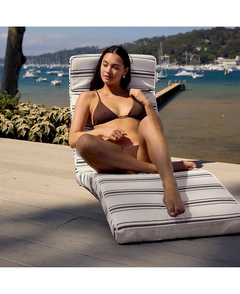 Sunnylife The Lounger Chair: Charcoal Stripe